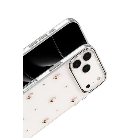 Evimdeyokyok Fiyonk Desenli Simli Kılıf Apple iPhone Termoplastik Poliüretan