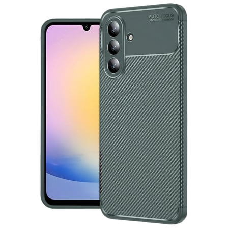 Evimdeyokyok Samsung Galaxy S25 Fe Kılıf Koyu Yeşil Auto Focus Karbon Kapak