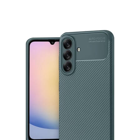 Samsung Galaxy A17 5G Kılıf Koyu Yeşil Auto Focus Karbon Kapak