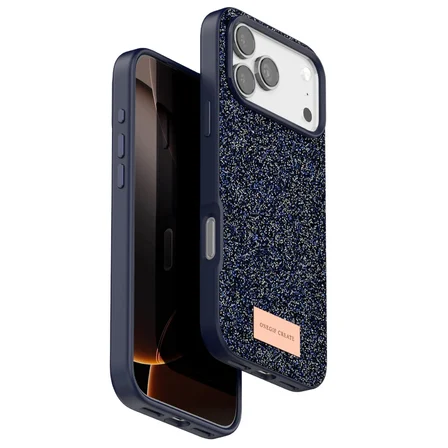Onegif Apple İphone 17 Pro Max Bright Simli Kapak - Mavi