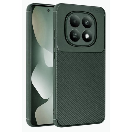 Xiaomi Uyumlu Redmi Note 15 4g Auto Focus Karbon Kapak - Koyu Yeşil
