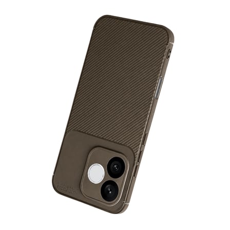Huawei Honor  Lite Auto Focus Karbon Kapak - Kahverengi