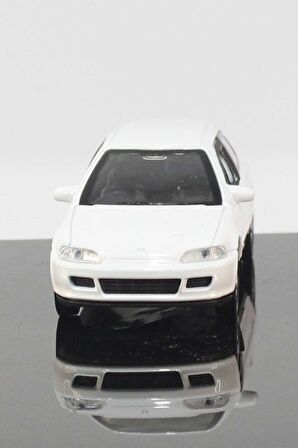 Honda Civic EG6 Hatchback Model Çek Bırak Araba 11 cm Beyaz