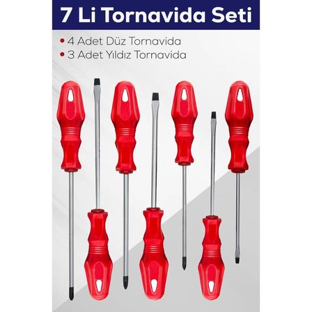 7'li Tornida Seti (4 ADET DÜZ TORNİDA 3 ADET YILDIZ TORNİDA)
