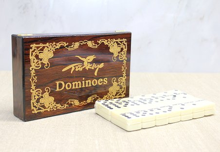 Ahşap Kutulu Domino Oyunu