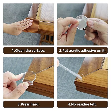 Silikon Şeffaf Masa Kenar , Köşe Koruması