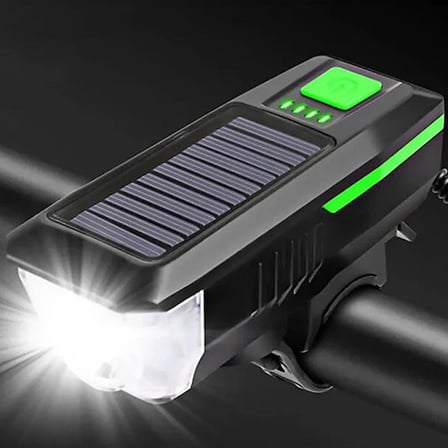 Su Geçirmez Güneş Enerjili Led Işıklı Bisiklet Farı