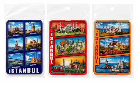 İstanbul Temalı Ahşap Buzdolapı Süsü Magnet