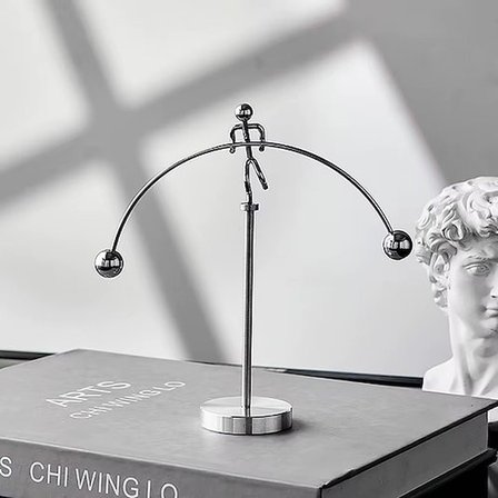 Halterci Şeklinde Newton Balans Denge Topları han-24