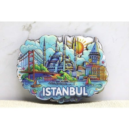 Ahşap İstanbul Temalı Magnet