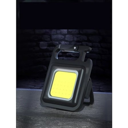 Mini 30 Ledli Mıknatıslı Anahtarlık Flash Kamp Lambası Askılı Kapak Açacaklı Şarjlı Fener