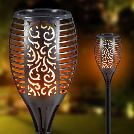 Alev Efektli Solar Bahçe Lambası (51 cm) Bahçe Aydınlatma