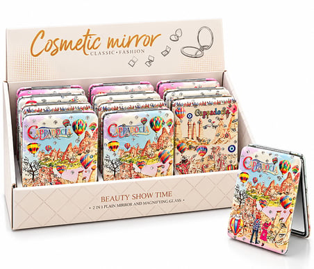 Kapadokya Temalı El Aynası Kalın