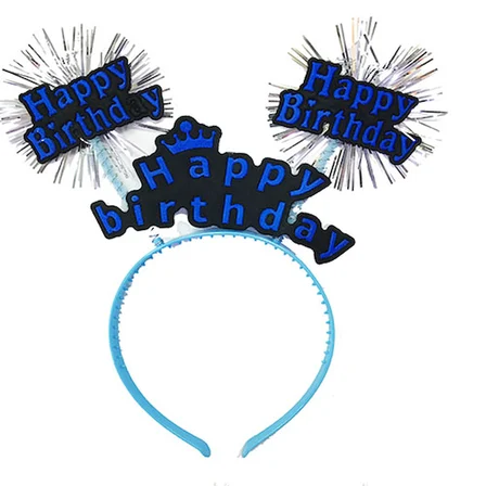 Happy Birthday Yazılı Püsküllü Neon Mi Renk Doğum Günü Tacı 22x19 cm