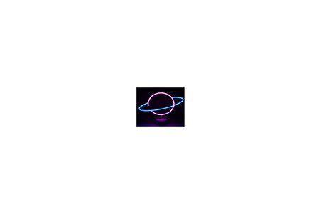 Neon Işıklı Satürn Lamba Pil+Usb