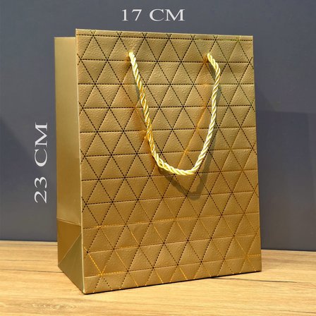 Küçük Boy Gold İpli Karton Çanta