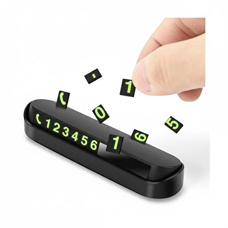 Araba Park Numaratörü Araç Içi Torpido Üstü Açılır Kapanır Neon Telefon Numarası Bırakma