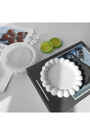 sunumluk silikon kalıbı yuvarlak model sunumluk silikon kalıbı