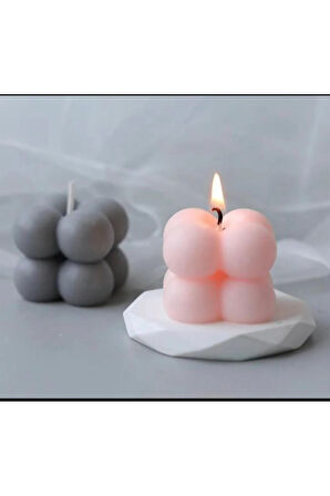 Mini Bubble Mum Silikon Kalıp, Mini Bubble Candle (2 adet )