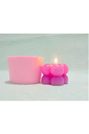 Mini Bubble Mum Silikon Kalıp, Mini Bubble Candle (2 adet )