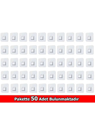 STİCKER K.YAPIŞ. ASKILIK ŞEFFAF TEKLİ 50 Lİ PAKET
