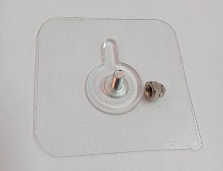 ÇERÇEVE ASKISI SÜPER GÜÇLÜ VİDALI KANCA YAPIŞKANLI RAF TUTUCU ASKI 1 Lİ