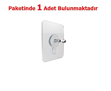 ÇERÇEVE ASKISI SÜPER GÜÇLÜ VİDALI KANCA YAPIŞKANLI RAF TUTUCU ASKI 1 Lİ