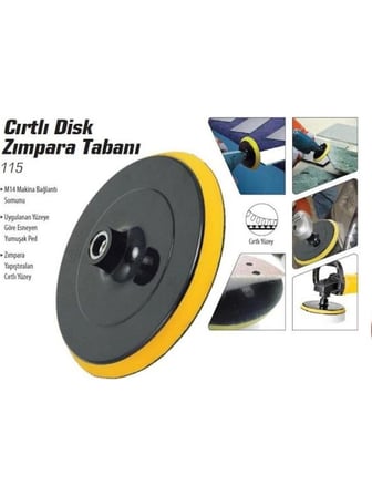 Cırt Zımpara Disk Taban Altlığı Deliksiz Kauçuk 115mm M14