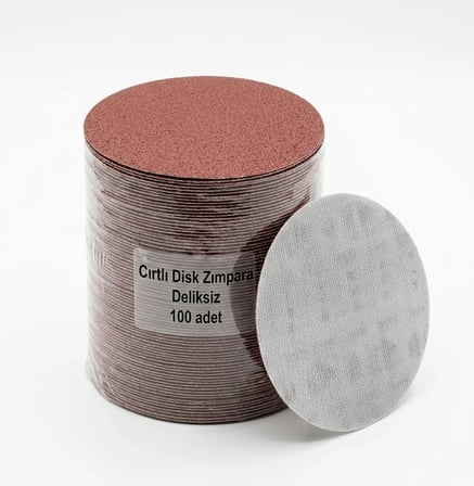 115 mm Cırtlı Disk Zımpara Deliksiz Aluminyum Oksit 320 Kum Pakette 100 Adet