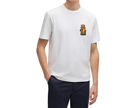 Tarrzz Doğanın Ruhu Tasarım Tişört Sanatsal Baskılı Tişört %100 Pamuklu Beyaz Bisiklet Yaka Kısa Kollu Tasarım Tshirt