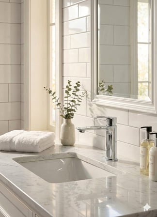Seramik İbiza Lavabo Bataryası Krom