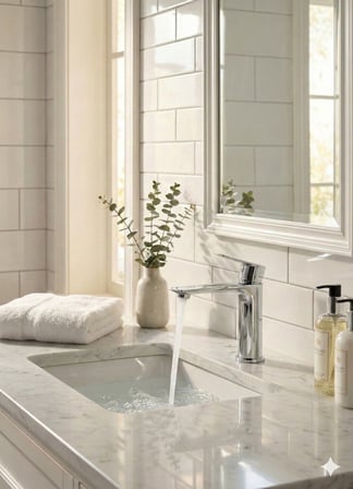 Seramik İbiza Lavabo Bataryası Krom