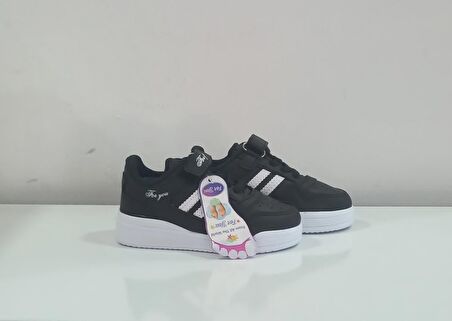 Siyah Eyka Fouryou Bantlı Bağcıklı Unisex Çocuk Spor Ayakkabısı