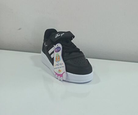 Siyah Eyka Fouryou Bantlı Bağcıklı Unisex Çocuk Spor Ayakkabısı