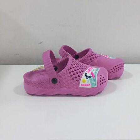 Pembe Gezer Poşetli 14402 Kız Çocuk Kaydırmaz Taban Cros Sandalet Terlik