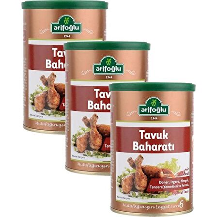 Arifoğlu Tavuk Baharatı Teneke Kutu 3 x 180 gr