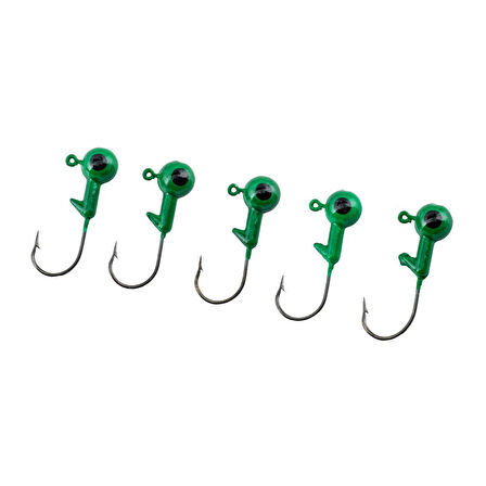 Jighead - Zoka - Kurşunlu Olta İğnesi - (XH-A 02) - Yeşil - 8 Gr