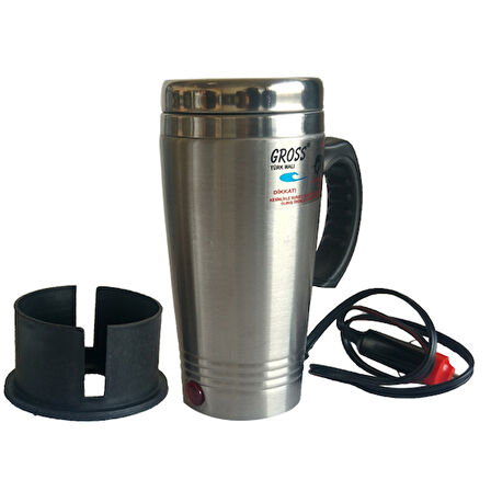 Araç İçi Su Isıtıcı Termos Kupa - Çay Kahve Makinesi - 12V (PNG-0051)