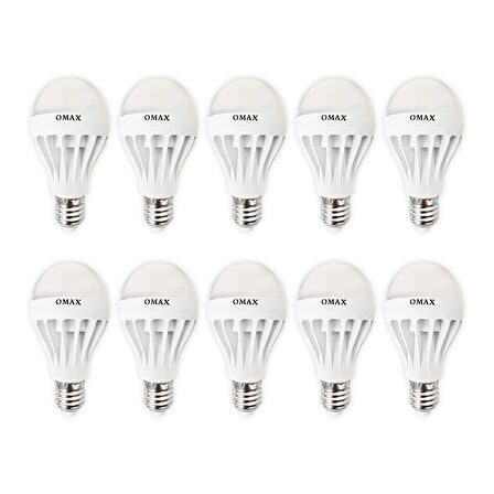 Omax 7W Tasarruflu Led Ampul 10'lu