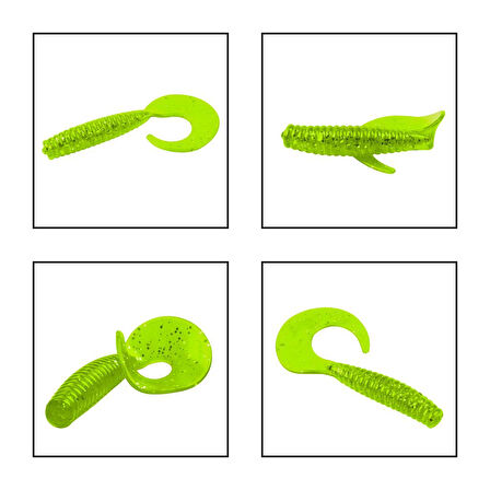 Silikon Kurt Yem - 35mm - Fluo Yeşil - Yumy (18035-SM024-03)