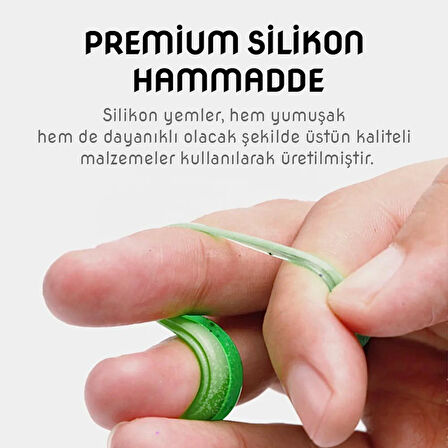 Silikon Kurt Yem - 35mm - Fluo Yeşil - Yumy (18035-SM024-03)