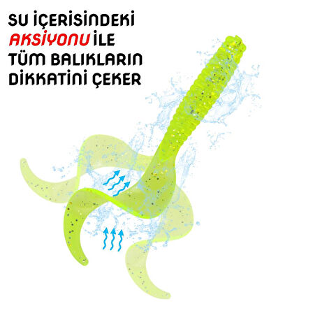 Silikon Kurt Yem - 95mm - Kırmızı/Beyaz - Yumy (460-O-18095)