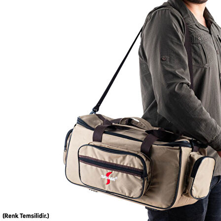 Çok Amaçlı Malzeme Çantası - Büyük - Siyah - 35021 - Balıkçı Çantası - Seyahat Çantası