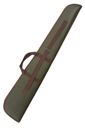 Lüks Tüfek Kılıfı - Savage - Cepli - Haki Deri - 66 Namlu