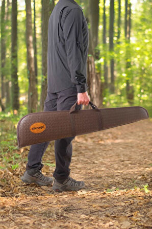 Lüks Tüfek Kılıfı - Savage - Kahve Timsah - 66 Namlu