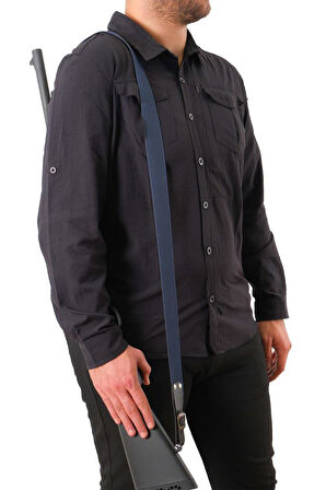 Tüfek Askı Kayışı - Savage - 4 cm Kolon - Lacivert