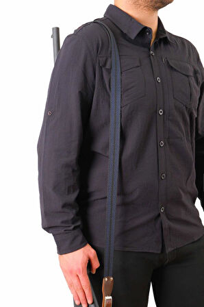 Tüfek Askı Kayışı - Savage - 3 cm Kolon - Lacivert/Siyah