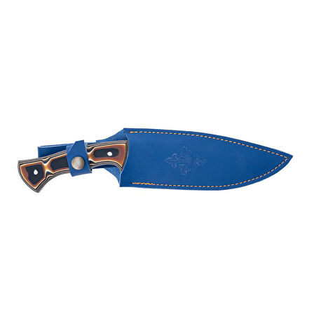 Kamp Bıçağı - Av Bıçağı - 28 cm - Deri Taşıma Kılıflı - Lazoğlu - Verzalit Saplı