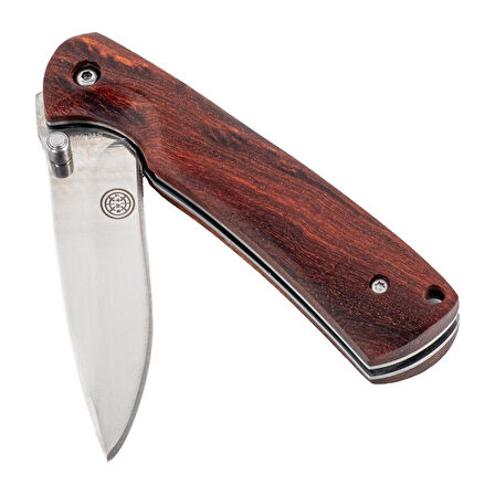 Katlanabilir Cep Çakısı - Ahşap Saplı - Taşıma Kılıflı - SW-386