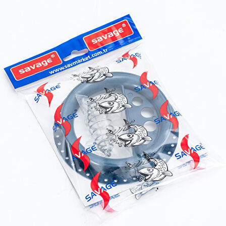 Sazan El Oltası Takımı - Büyük Kasnaklı - Savage - 4 İğneli Yaylı